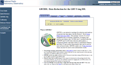 Desktop Screenshot of gbtidl.nrao.edu